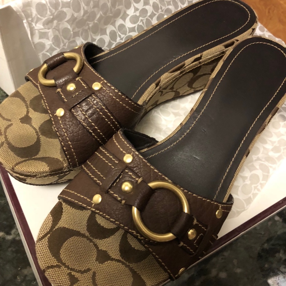 Coach Slip-On Wedges